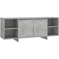 vidaXL Armoire TV gris béton 130x35x50 cm Bois composite