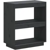 vidaXL Bibliothèque Gris 60x35x71 cm Bois de pin massif