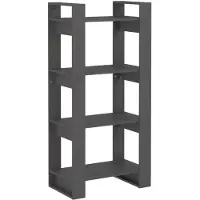 vidaXL Bibliothèque/Séparateur de pièce Gris 60x35x125 cm Bois massif