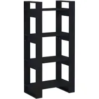 vidaXL Bibliothèque/Séparateur de pièce Noir 60x35x125 cm Bois massif