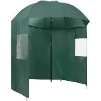 vidaXL Parasol de plage vert 220 x 185 cm