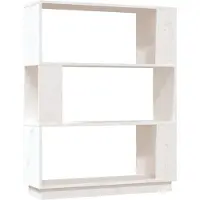 vidaXL Bibliothèque/Séparateur de pièce Blanc 80x25x101 cm Pin massif