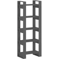 vidaXL Bibliothèque/Séparateur de pièce Gris 60x35x160 cm Bois massif