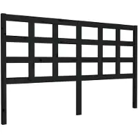 vidaXL Tête de lit noire 165,5x4x100 cm pin massif
