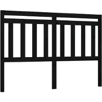 vidaXL Tête de lit noir 126x4x100 cm pin massif