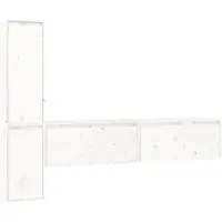 vidaXL Armoires TV 4 pcs. Blanc Pin massif