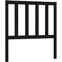 vidaXL Tête de lit noir 106x4x100 cm pin massif