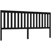vidaXL Tête de lit noire 206x6x101 cm pin massif