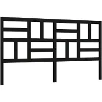 vidaXL Tête de lit Noir 206x4x104 cm Bois massif de pin