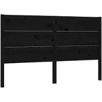 vidaXL Tête de lit noir 126x4x100 cm pin massif