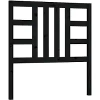 vidaXL Tête de lit noir 81x4x100 cm pin massif