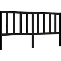 vidaXL Tête de lit noir 206x4x100 cm pin massif