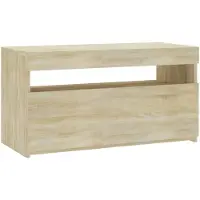 vidaXL Armoire TV avec lampes LED Chêne Sonoma 75x35x40 cm