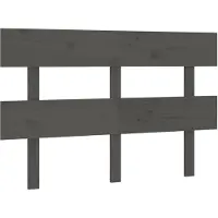 vidaXL Tête de lit Gris 124x3x81 cm Pin massif