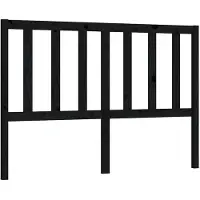 vidaXL Tête de lit noir 126x4x100 cm pin massif