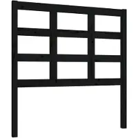 vidaXL Tête de lit noire 95,5x4x100 cm pin massif