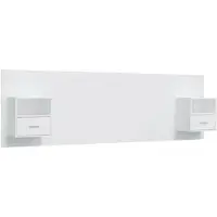 vidaXL Tête de lit avec chevets Blanc Bois composite