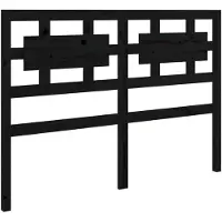 vidaXL Tête de lit noire 125,5x4x100 cm pin massif