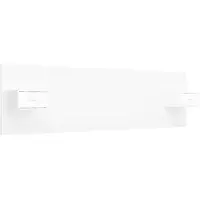 vidaXL Tête de lit avec chevets Blanc Bois composite