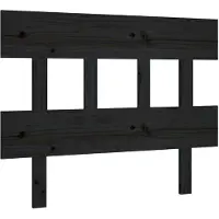 vidaXL Tête de lit noire 93,5x3x81 cm pin massif