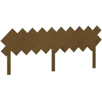 vidaXL Tête de lit marron miel 196x3x80,5 cm Pin massif