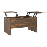 vidaXL Table basse chêne fumé 80x50x42,5 cm bois composite