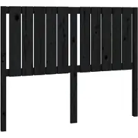 vidaXL Tête de lit noire 125,5x4x100 cm pin massif