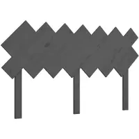 vidaXL Tête de lit Gris 141x3x80,5 cm Pin massif