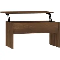 vidaXL Table basse marron imitation chêne 80x50,5x41,5 cm Matériau dérivé du bois