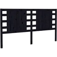 vidaXL Tête de lit noir 206x4x100 cm pin massif