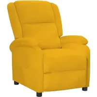 vidaXL Fauteuil relax jaune velours