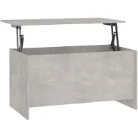vidaXL Table basse gris béton 102x55,5x52,5 cm Bois composite