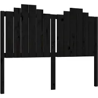 vidaXL Tête de lit noir 146x4x110 cm pin massif