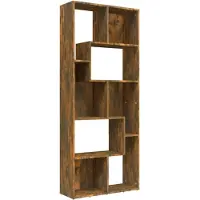 vidaXL Bibliothèque Chêne fumé 67x24x161 cm Bois d'ingénierie