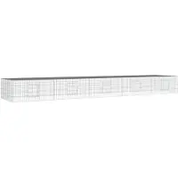 vidaXL Cage à lapins 5 panneaux 541x109x54 cm Fer galvanisé