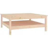 vidaXL Table basse 100x100x40 cm pin massif