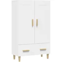 vidaXL Buffet haut Blanc 70x31x115 cm Bois d'ingénierie