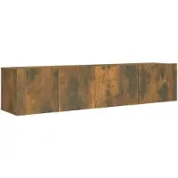 vidaXL Ensemble de 2 meubles TV en chêne fumé bois composite