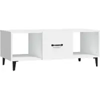 vidaXL Table basse blanche 102x50x40 cm Bois composite