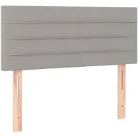 vidaXL Tête de lit gris clair 100x5x78/88 cm Tissu