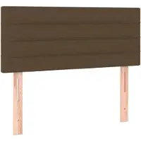 vidaXL Tête de lit brun foncé 80x5x78/88 cm Tissu
