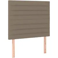 vidaXL Têtes de lit 2 pcs. Taupe 100x5x78/88 cm Tissu
