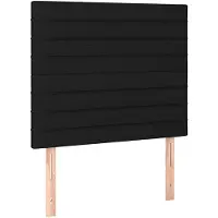 vidaXL Têtes de lit 2 pcs. noir 90x5x78/88 cm Tissu