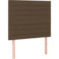 vidaXL Têtes de lit 2 pcs. Marron foncé 80x5x78/88 cm Tissu