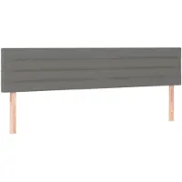 vidaXL Têtes de lit 2 pcs. Gris foncé 100x5x78/88 cm Tissu