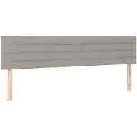 vidaXL Têtes de lit 2 pcs. Gris clair 100x5x78/88 cm Tissu