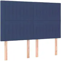 vidaXL Têtes de lit 4 pcs. Bleu 72x5x78/88 cm Tissu