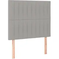 vidaXL Têtes de lit 2 pcs. Gris clair 80x5x78/88 cm Tissu