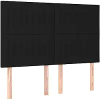 vidaXL Têtes de lit 4 pcs. noir 72x5x78/88 cm Tissu