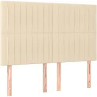 vidaXL Têtes de lit 4 pcs. Crème 72x5x78/88 cm Tissu